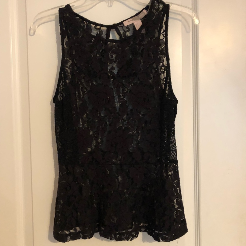 Black Lace Sleeveless top